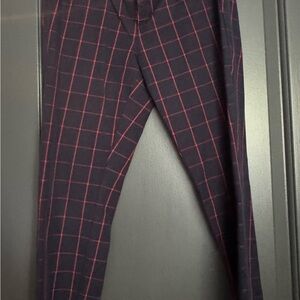 Banana Republic Black and Red Ankle Cropped Pants